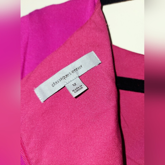 Classiques Entier size12 Hot Pink Peplum Midi Dress. A beautiful Nordstrom brand - Picture 8 of 11